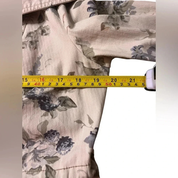 Anthropologie Daughters of the Liberation Jacket Beige Lyonia Floral Size 10 - Picture 9 of 10